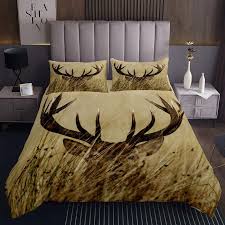 whitetail deer bedding set 3pcs duvet