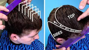 how to scissor cut mens hair step by