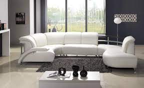 modern white leather sectional sofa