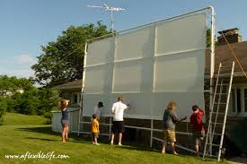 diy outdoor screen 300 inches