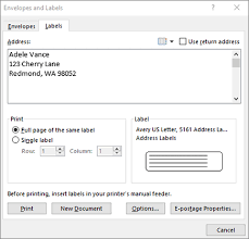 create and print labels microsoft support