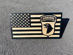 American Flag Wall Art 101st Airborne