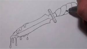 Bloody knife in hand pop art vector illustration. Knife In Heart Drawing Drone Fest