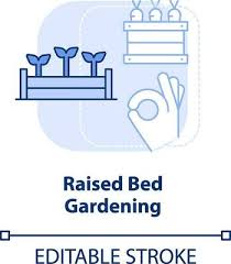 Raised Bed Gardening Light Blue Concept