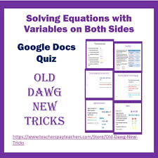Solving Equations Variables Both Sides