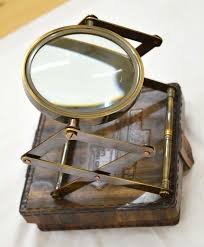Antique Brass Folding Magnifying Glass