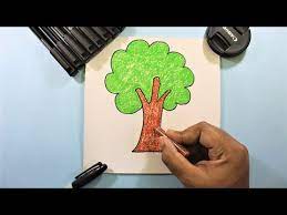 simple tree drawing draw for kids