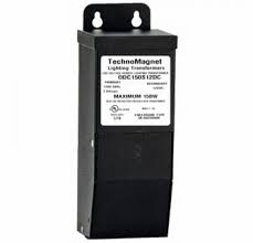 Technomagnet C200 Low Voltage Dimmable Magnetic Transformer 200 Watts 120v To 12v With Primary Breaker Black Finish