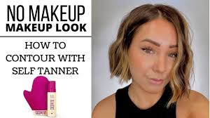 no makeup makeup look using self tan
