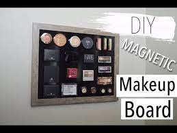 diy magnetic makeup board organizer