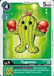 Togemon - Common - EX1-036 C Digimon TCG Card - Black | eBay