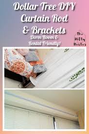 dollar tree diy curtain rod the nifty