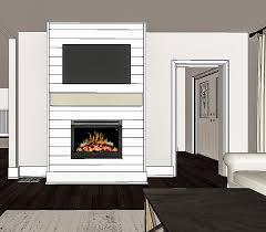 Diy Shiplap Electric Fireplace Mantel