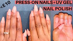 press on nails with uv gel nail polish