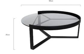 90cm glass coffee table large