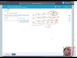 Solving A Quadratic Equation Needing