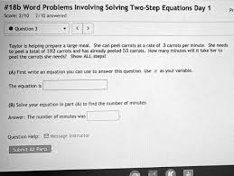18b Word Problems Involving Solving Two