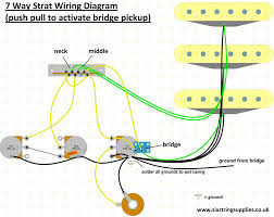 It shows the components of the circuit as simplified shapes, and the power and signal connections between the devices. 7 Way Stratocaster Wiring Six String Supplies