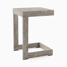 Portside Outdoor 17 In C Side Table Weathered Gray West Elm