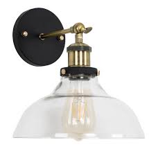 wallace steampunk wall light with clear