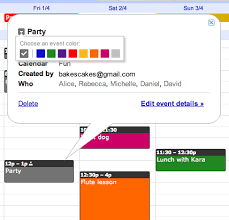 color code your google calendar events