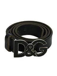 d g black leather belt size 30