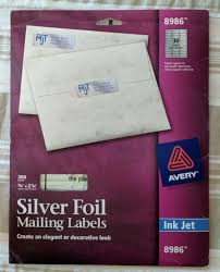 Avery 8986 Silver Foil Return Address Labels 300 Ea