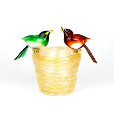 bird s nest sculpture in murano glass