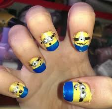 diy deable me minion nail designs
