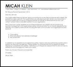 Personal Banker Cover Letter Sample Cover Letter Templates Examples