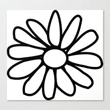 Simple Imperfect Daisy Flower Outline