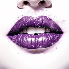 premium ai image purple lipstick with