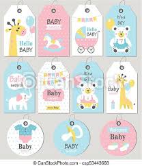 All of these are downloadable and in psd, vector ai, or eps formats. Gift Tags And Cards Baby Shower Baby Arrival Set Vector Illustration Canstock
