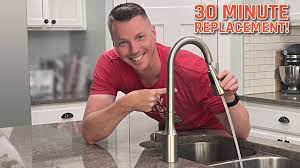how to replace a kitchen faucet in 30