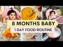 8 months baby 1 day food routine