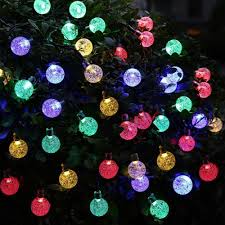 20ft 30 Led Crystal Ball Solar Powered Ledertek Brand Most Popular Globe Fairy Lights For Outdoor Garden Christmas Decoration