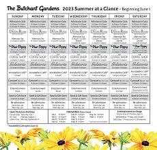 summer at a glance the butchart gardens