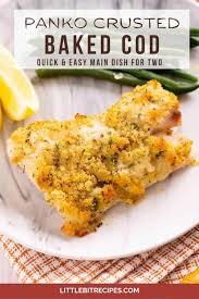 baked panko crusted cod fish little