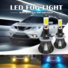 2 X 880 Led Fog Light Bulbs 881 Led Bulb 80w 9600lm Set Dual Color Lamp With Cob Chips Super Bright Car Drl Or Fog Lights Replacement 3000k Yellow Amber 6000k