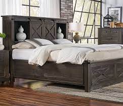 They have bed headboards that can have open or closed storage. The A America Sun Valley Storage Bedroom Set Is Made Of Solid Pine