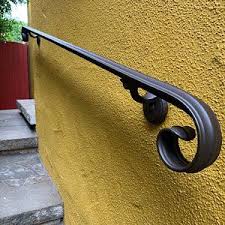 Maybe you would like to learn more about one of these? 4 Ft Wrought Iron Handrail Step Rail Stair Rail With Etsy Wrought Iron Handrail Wrought Iron Stair Railing Iron Handrail
