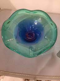 Murano Glassware 10 Bowl Blue And Green