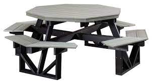 La Patio Poly Octagon Picnic Table From