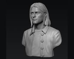 Fichier STL Kurt Cobain portrait sculpture modèle d'impression 3D・Modèle  imprimable en 3D à télécharger・Cults