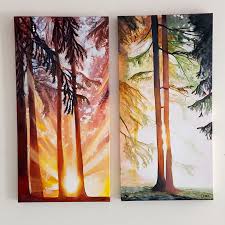 Art Vertical Tree Paintings
