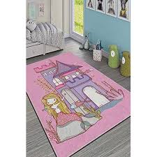 lamodahome area rug non slip pink