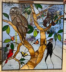 Stained Glass Hanging Panel