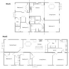 Floor Plans Of The Case Study Modular