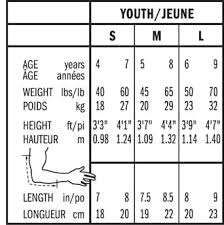 Bauer Hockey Gloves Size Chart Images Gloves And