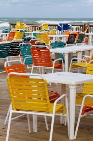 Empty Patio With Multi Color Chair